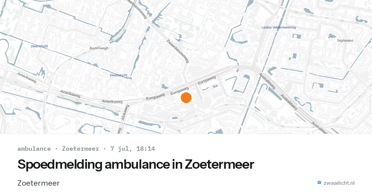 Spoedmelding ambulance in Zoetermeer — 7 jul 2026