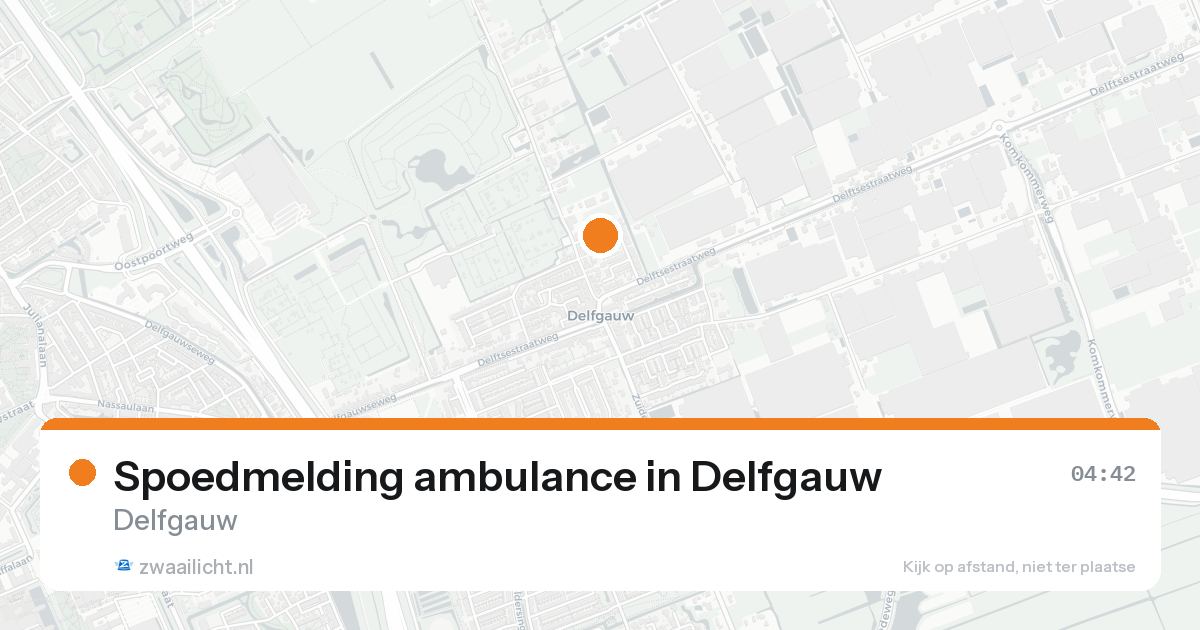 Spoedmelding ambulance in Delfgauw — 5 mei 2026