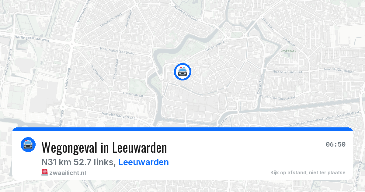 Wegongeval in Leeuwarden — 22 jan 2026