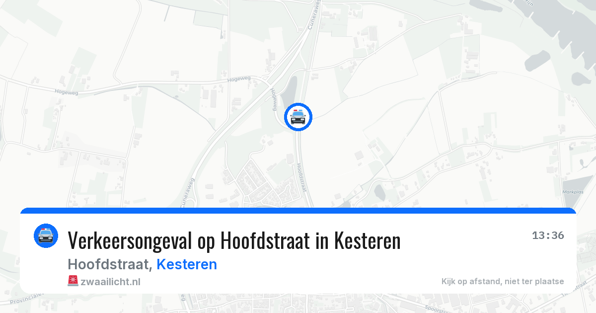 Verkeersongeval op Hoofdstraat in Kesteren — 27 mrt 2026