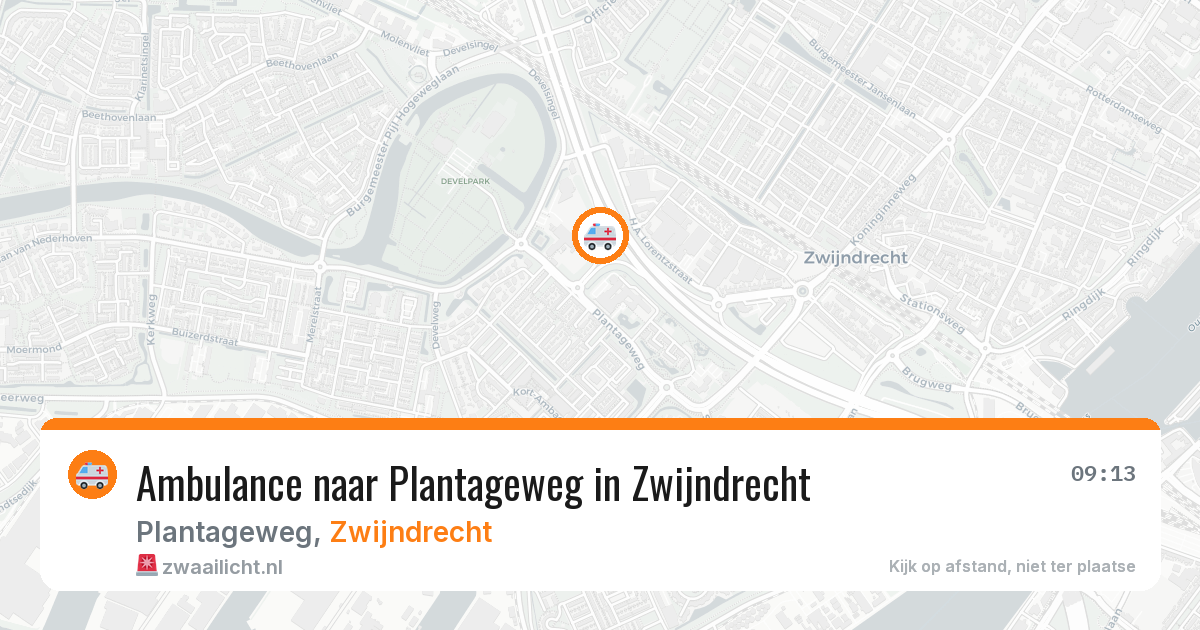 Ambulance naar Plantageweg in Zwijndrecht — 12 aug 2026