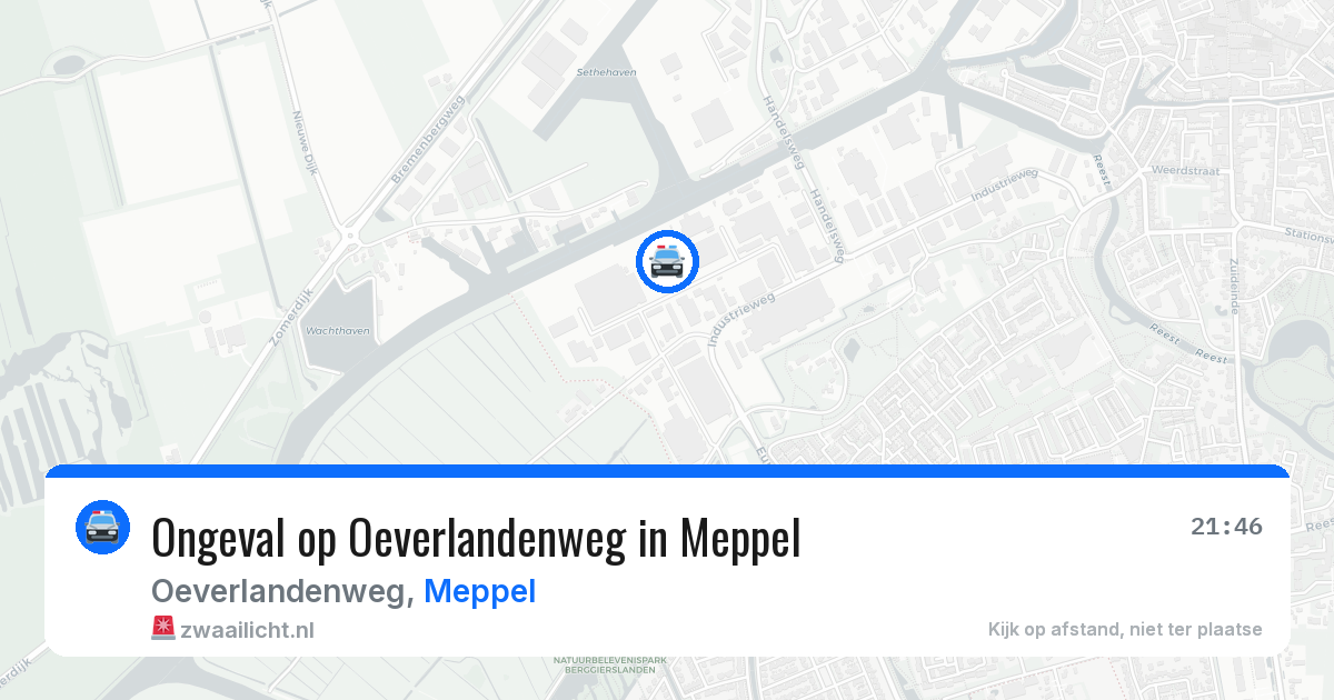 Ongeval op Oeverlandenweg in Meppel — 10 jul 2026
