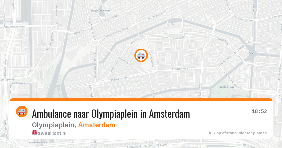 Ambulance naar Olympiaplein in Amsterdam — 6 mei 2026