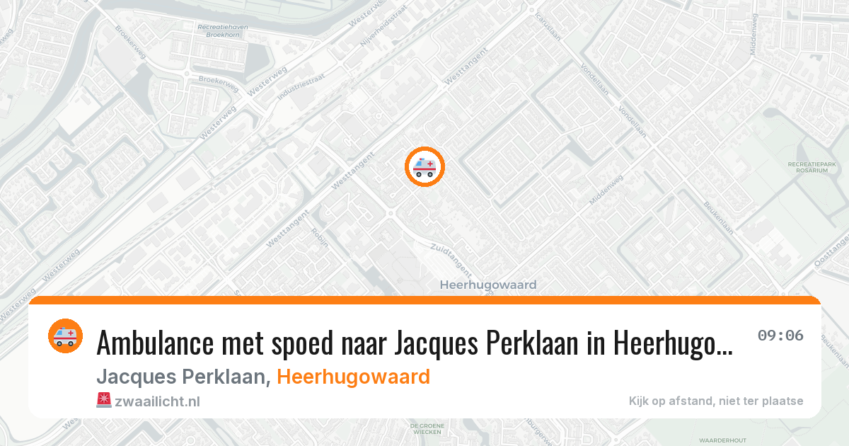 Ambulance met spoed naar Jacques Perklaan in Heerhugowaard — 2 jun 2026