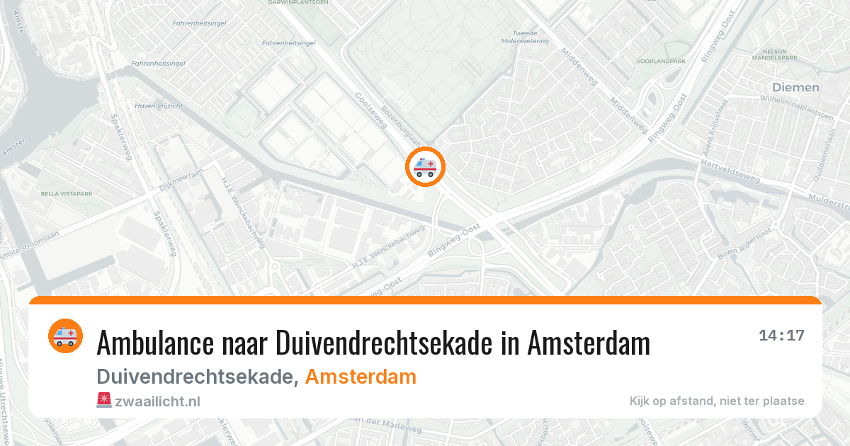 Ambulance naar Duivendrechtsekade in Amsterdam — 22 jun 2026