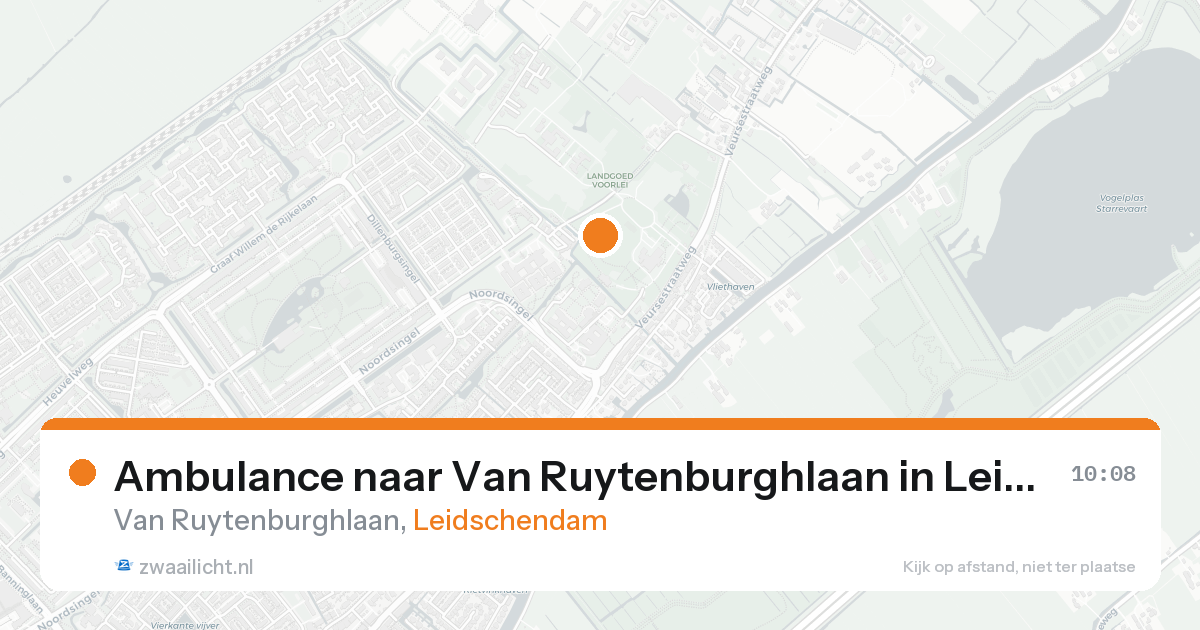 Ambulance naar Van Ruytenburghlaan in Leidschendam — 21 aug 2026