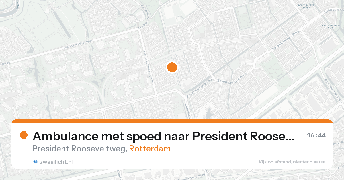 Ambulance met spoed naar President Rooseveltweg in Rotterdam — 11 jul 2026