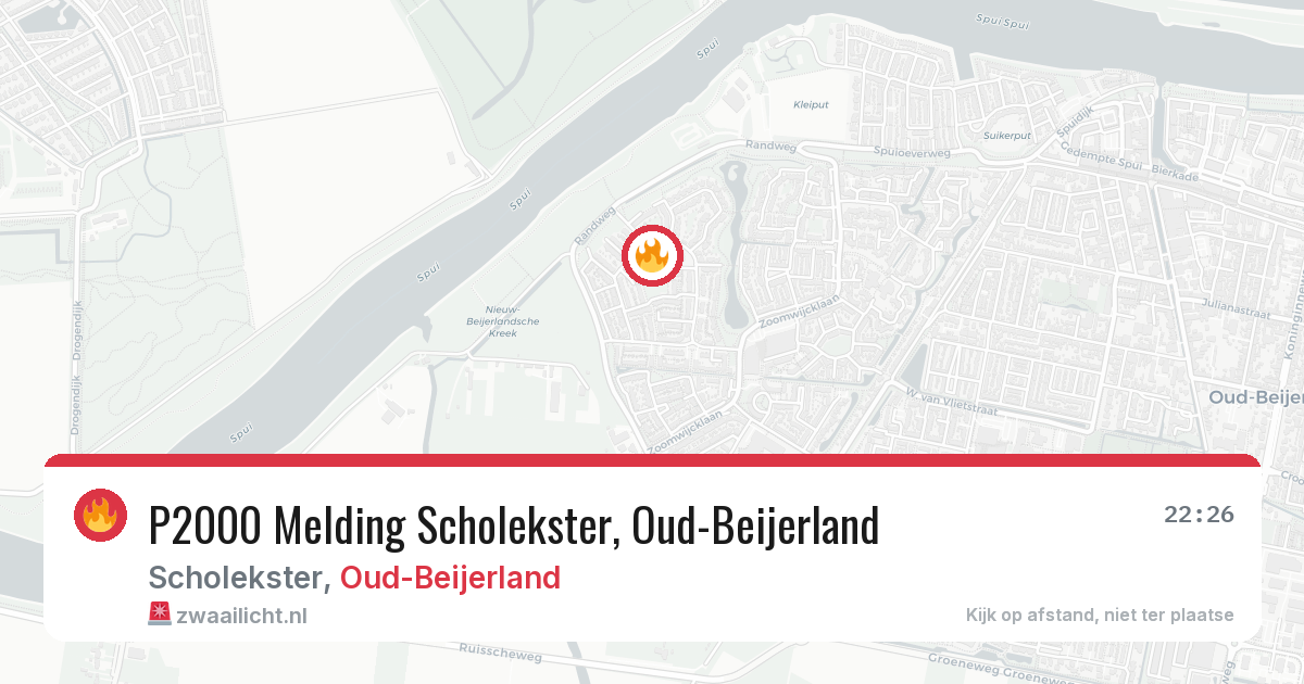 P2000 Melding Scholekster, Oud-Beijerland — 27 feb 2026