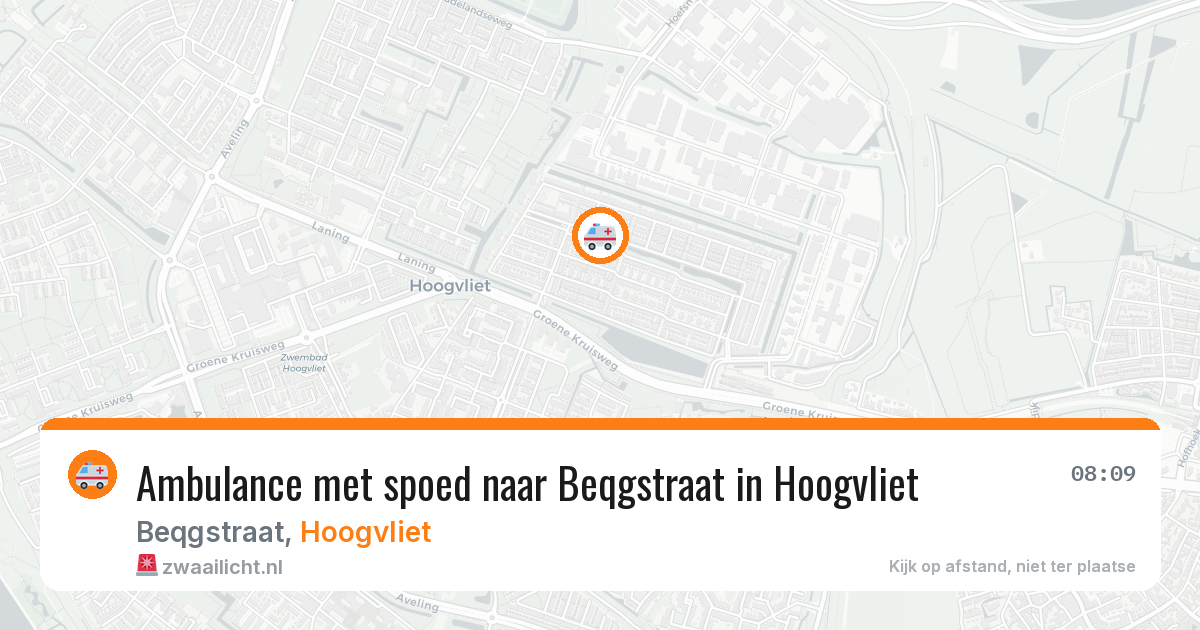 Ambulance met spoed naar Beqgstraat in Hoogvliet — 1 jul 2026