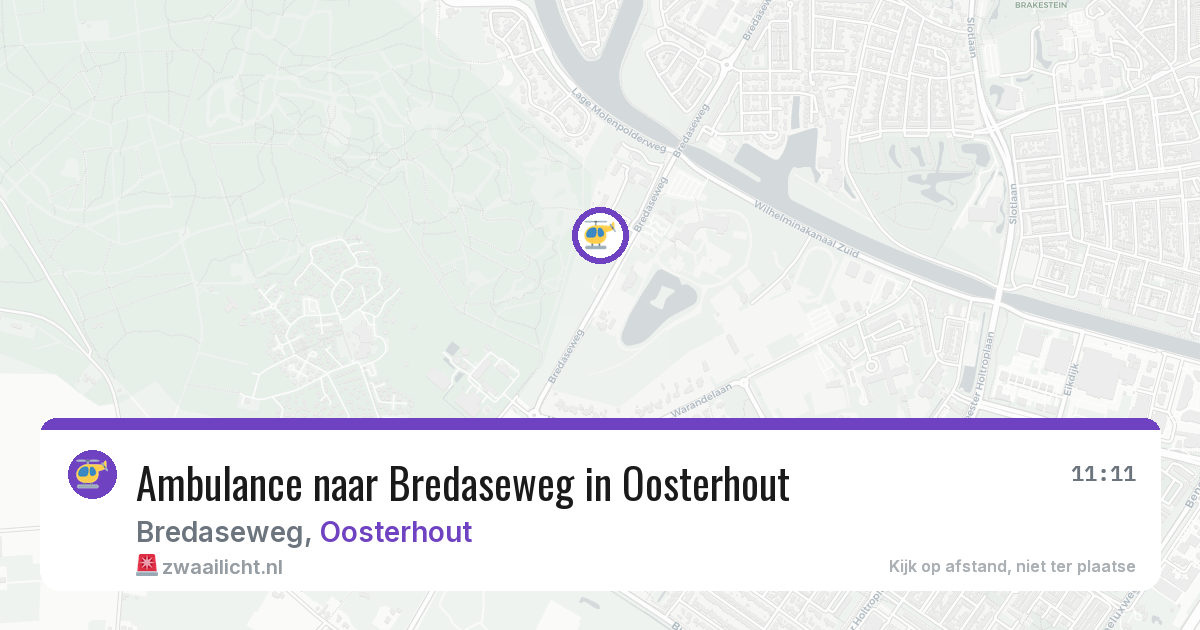 Ambulance naar Bredaseweg in Oosterhout — 9 jul 2026