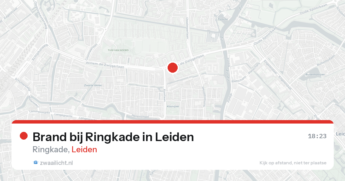 Brand bij Ringkade in Leiden — 23 mrt 2026