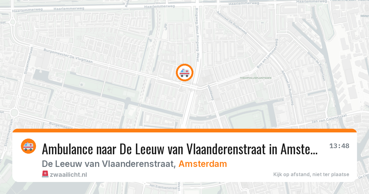Ambulance naar De Leeuw van Vlaanderenstraat in Amsterdam — 27 apr 2026
