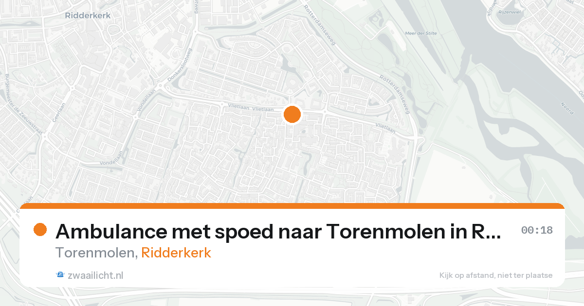 Ambulance met spoed naar Torenmolen in Ridderkerk — 30 jan 2026
