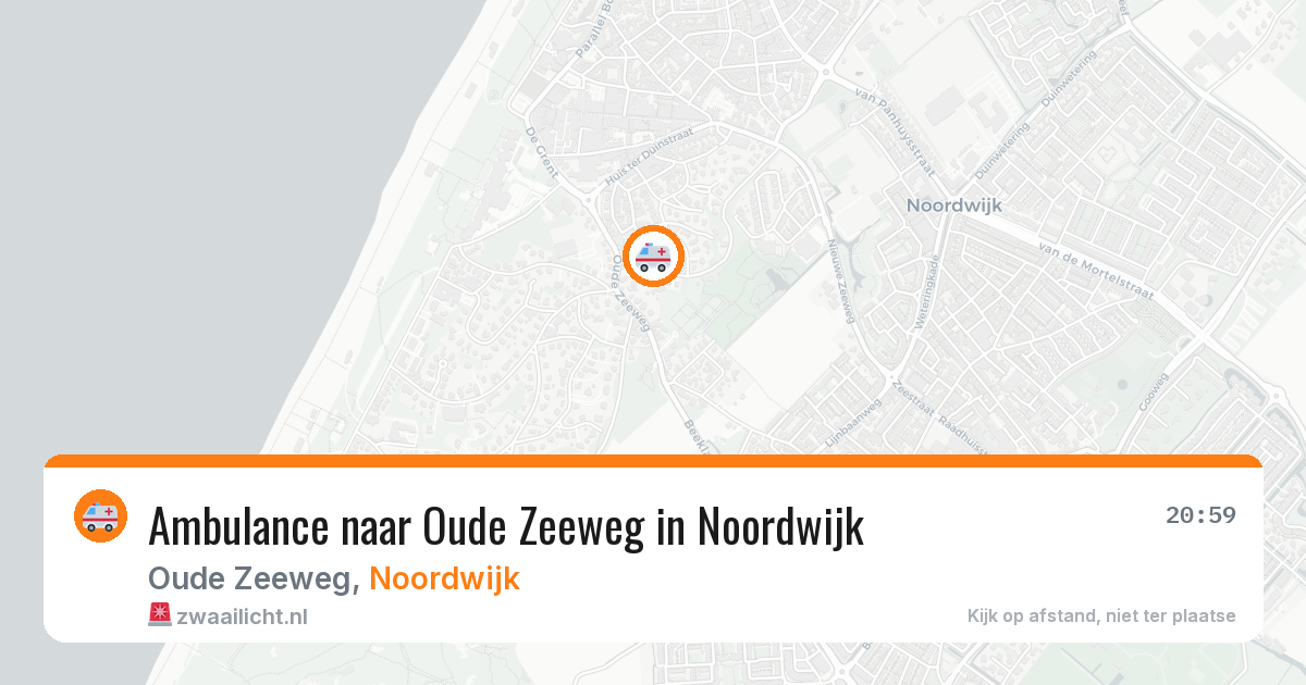 Ambulance naar Oude Zeeweg in Noordwijk — 12 aug 2026