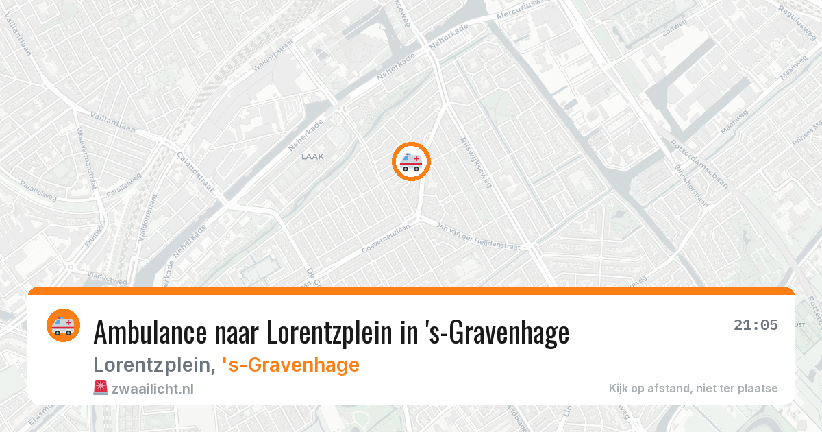 Ambulance naar Lorentzplein in 's-Gravenhage — 14 apr 2026