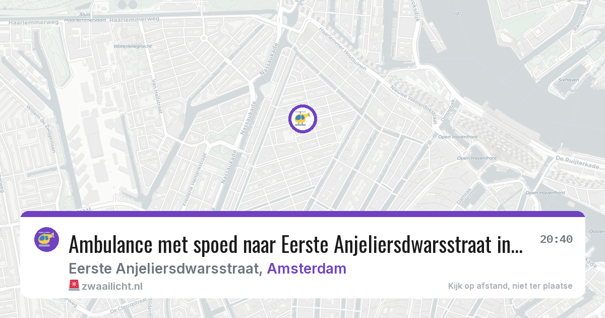 Ambulance met spoed naar Eerste Anjeliersdwarsstraat in Amsterdam — 27 apr 2026