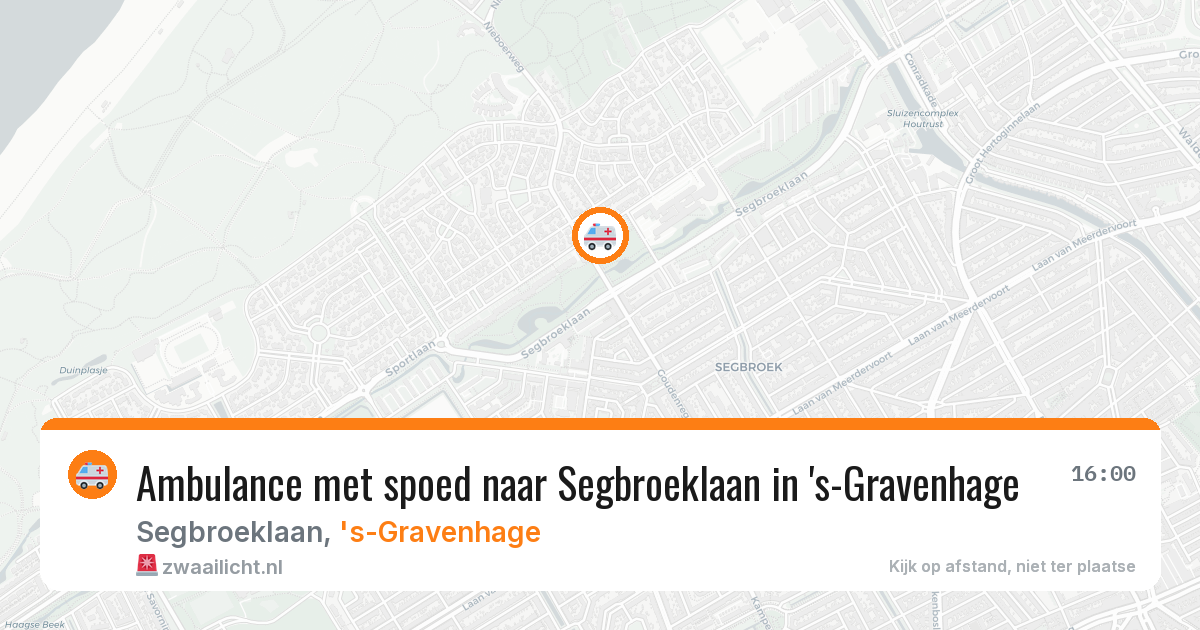Ambulance met spoed naar Segbroeklaan in 's-Gravenhage — 28 jan 2026