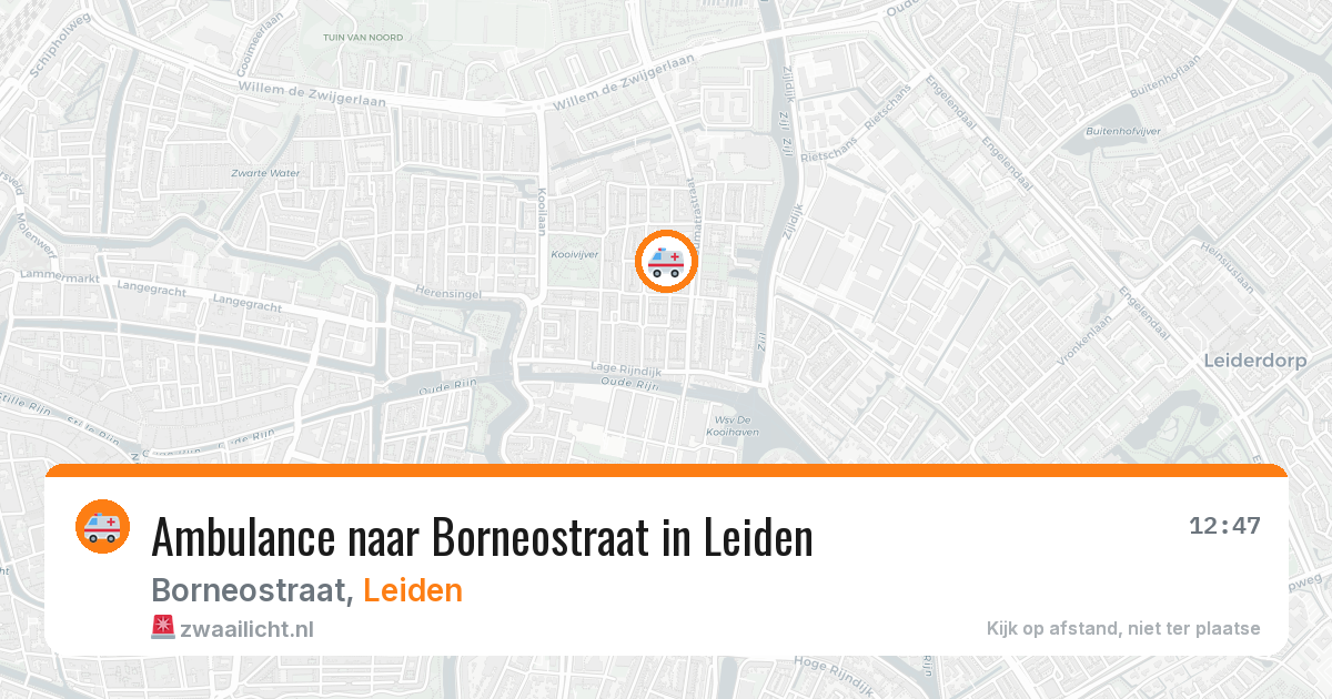 Ambulance naar Borneostraat in Leiden — 8 feb 2026