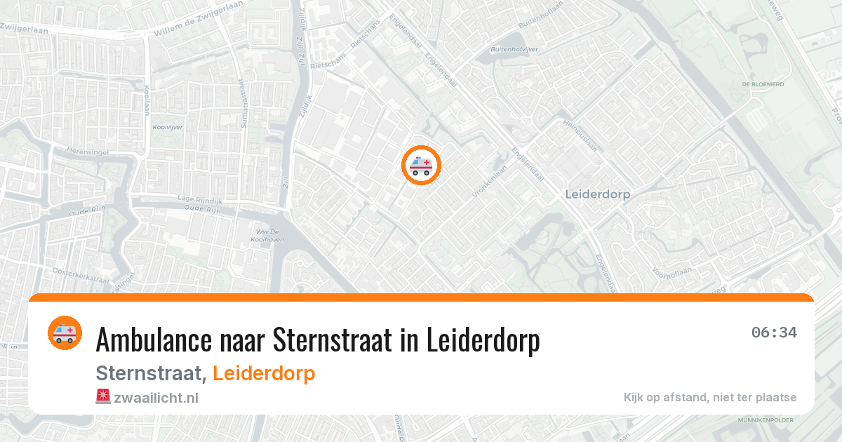 Ambulance naar Sternstraat in Leiderdorp — 1 aug 2026