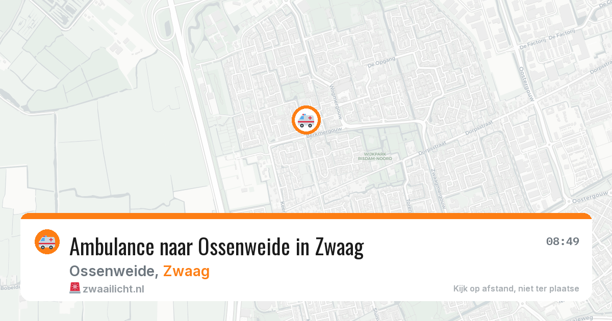 Ambulance naar Ossenweide in Zwaag — 2 apr 2026