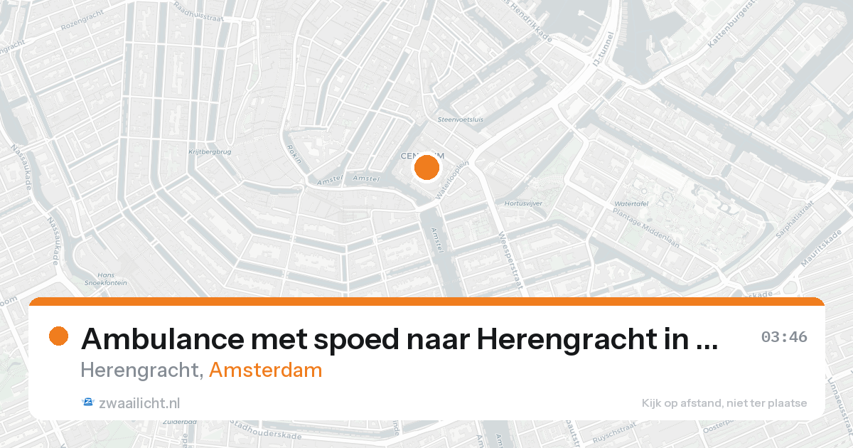 Ambulance met spoed naar Herengracht in Amsterdam — 31 jan 2026