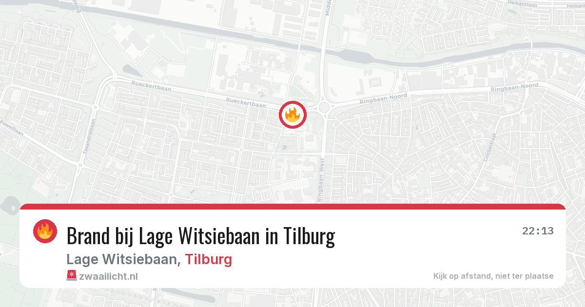 Brand bij Lage Witsiebaan in Tilburg — 6 jul 2026
