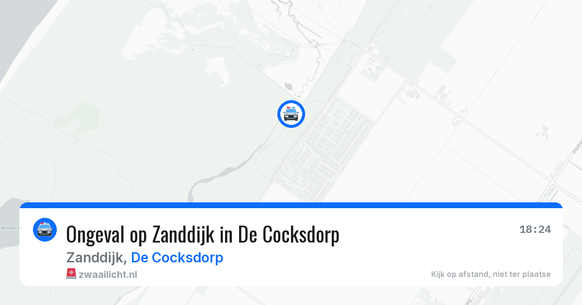 Ongeval op Zanddijk in De Cocksdorp — 11 jul 2026
