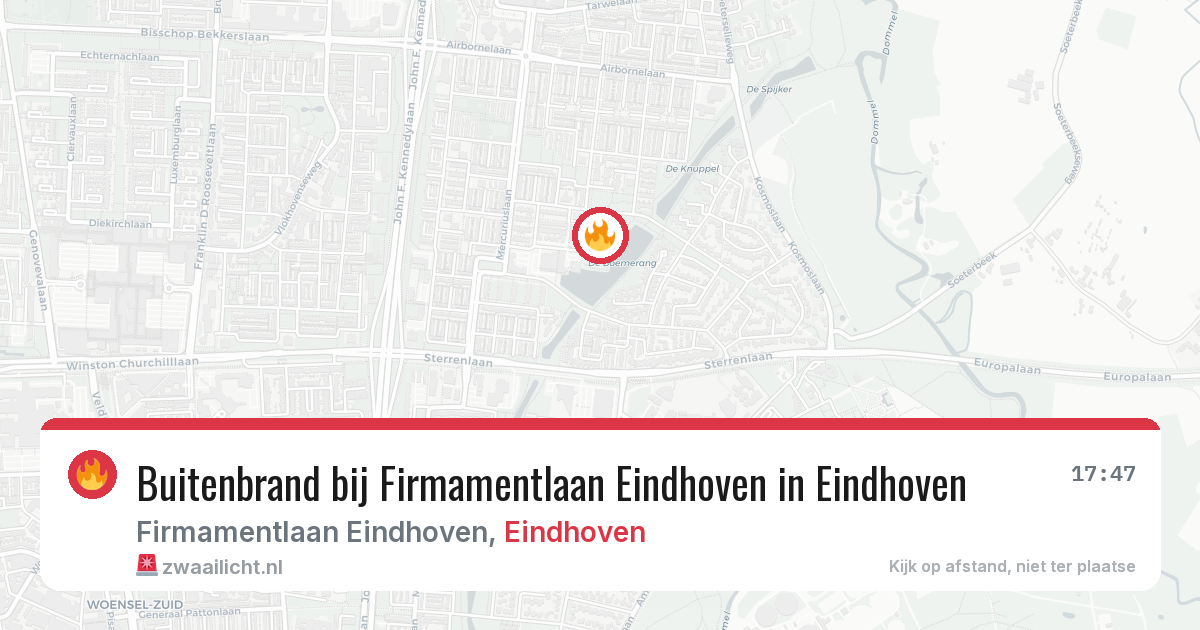 Buitenbrand bij Firmamentlaan Eindhoven in Eindhoven — 19 jul 2026