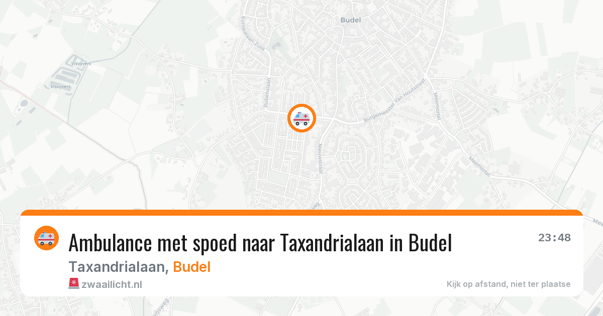 Ambulance met spoed naar Taxandrialaan in Budel — 30 jun 2026
