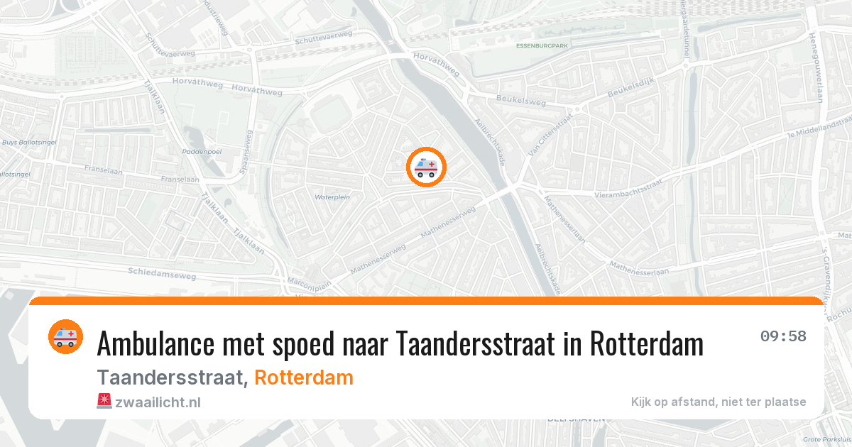 Ambulance met spoed naar Taandersstraat in Rotterdam — 25 jun 2026