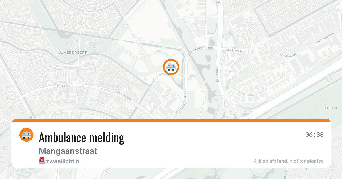 Ambulance melding — 8 aug 2026