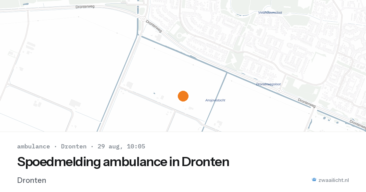 Spoedmelding ambulance in Dronten — 29 aug 2026