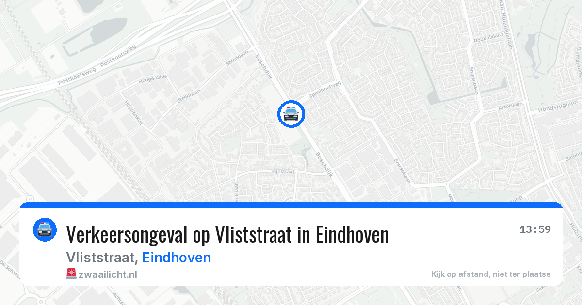 Verkeersongeval op Vliststraat in Eindhoven — 19 jun 2026