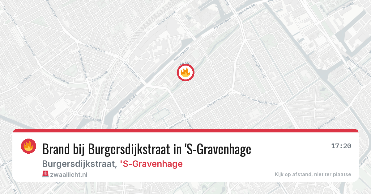 Brand bij Burgersdijkstraat in 'S-Gravenhage — 12 jun 2026