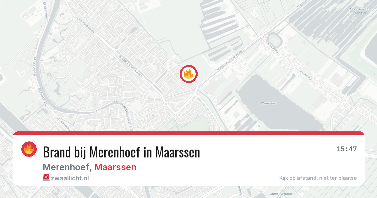 Brand bij Merenhoef in Maarssen — 23 jun 2026