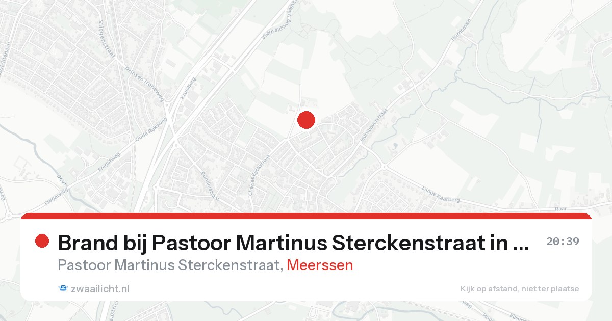 Brand bij Pastoor Martinus Sterckenstraat in Meerssen — 15 aug 2026