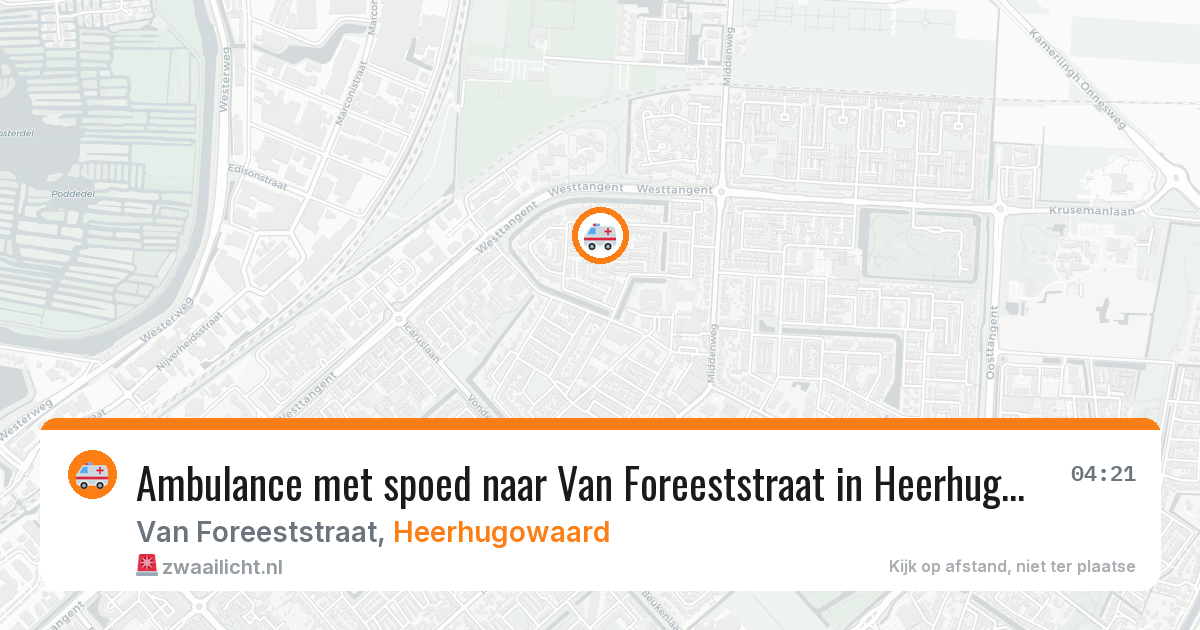 Ambulance met spoed naar Van Foreeststraat in Heerhugowaard — 27 jan 2026