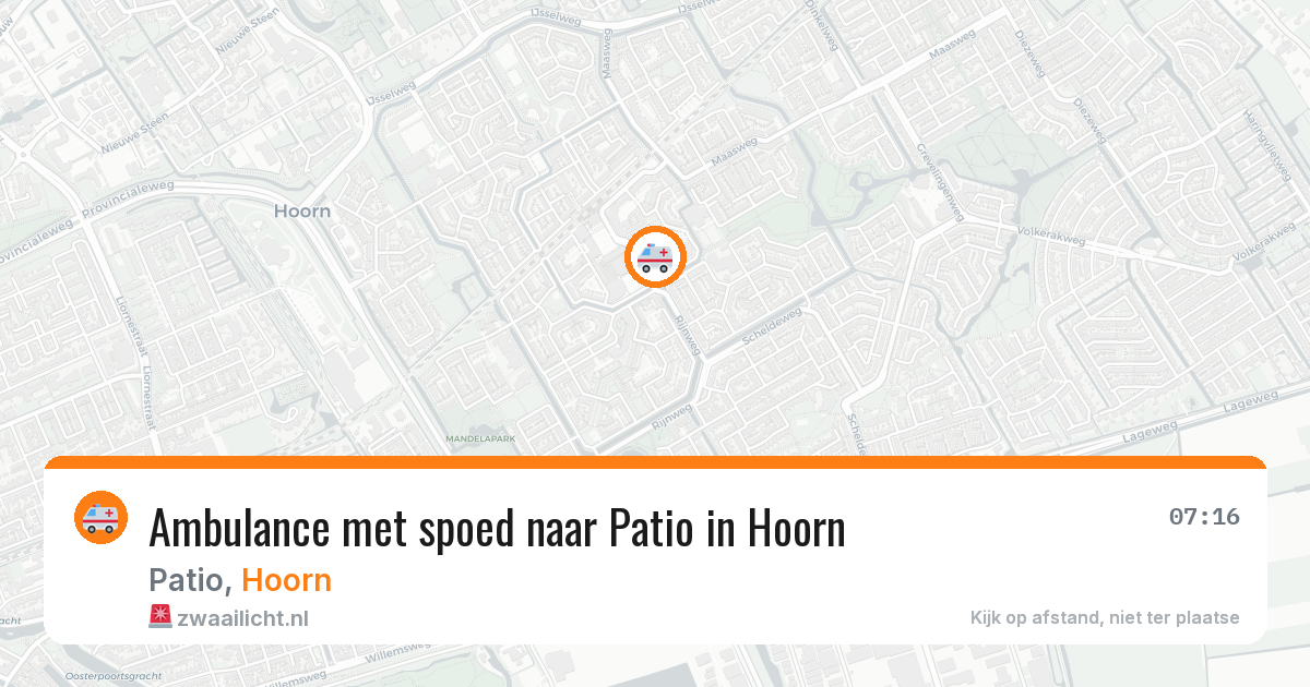 Ambulance met spoed naar Patio in Hoorn — 28 apr 2026