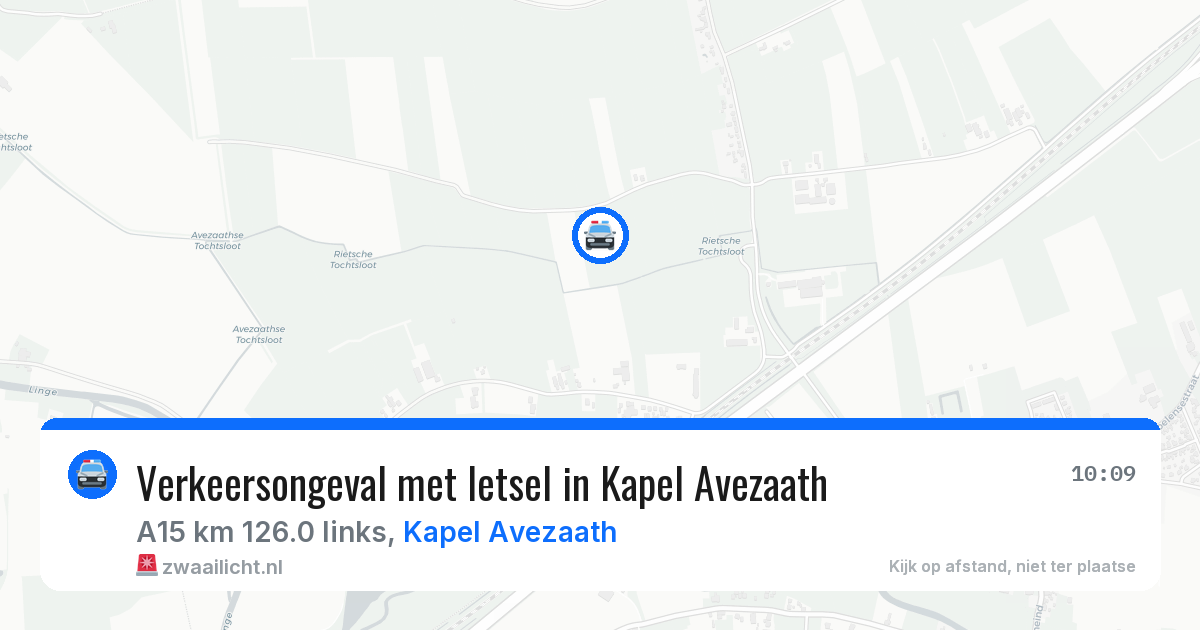 Verkeersongeval met letsel in Kapel Avezaath — 2 apr 2026