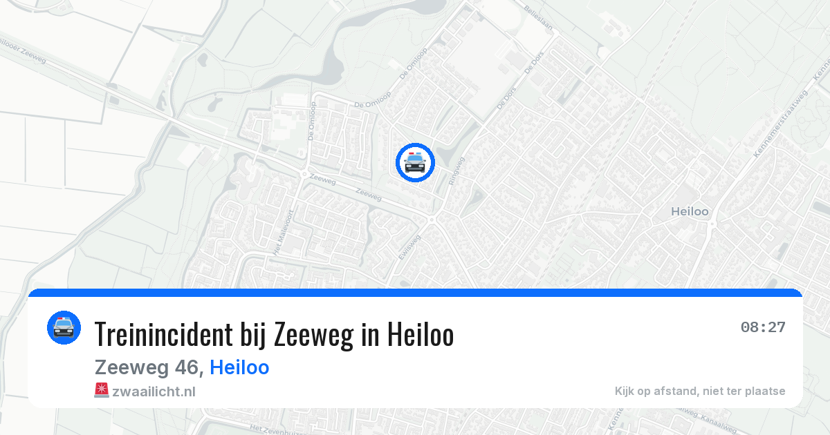 Treinincident bij Zeeweg in Heiloo — 1 apr 2026