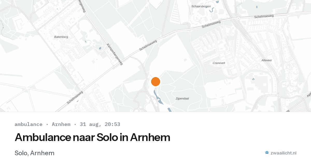 Ambulance naar Solo in Arnhem — 31 aug 2026