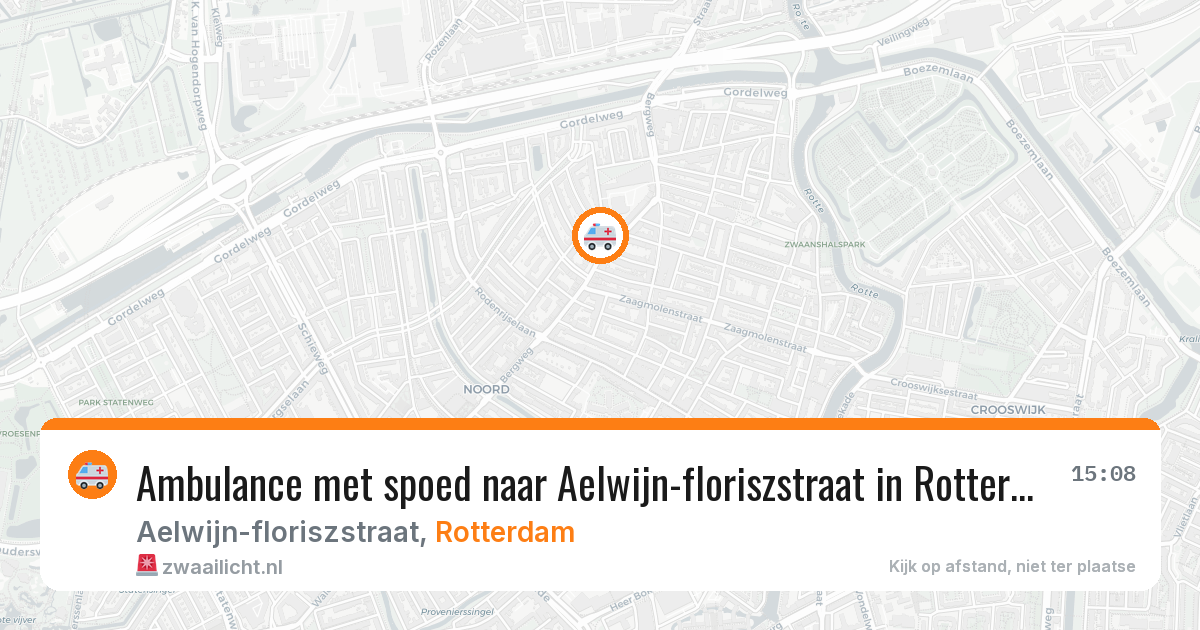 Ambulance met spoed naar Aelwijn-floriszstraat in Rotterdam — 25 apr 2026