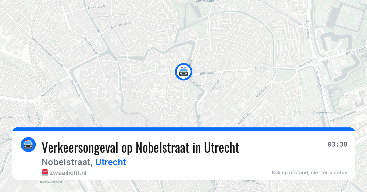 Verkeersongeval op Nobelstraat in Utrecht — 21 mrt 2026