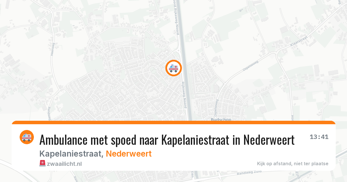 Ambulance met spoed naar Kapelaniestraat in Nederweert — 22 jul 2026
