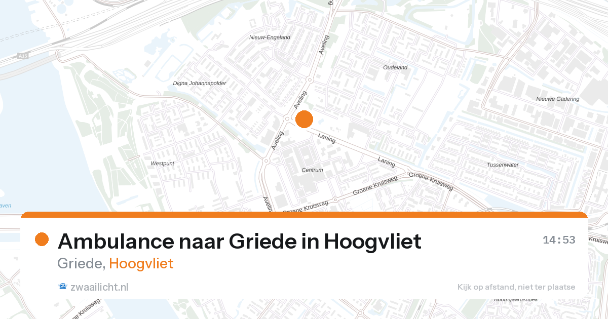 Ambulance naar Griede in Hoogvliet — 28 aug 2026