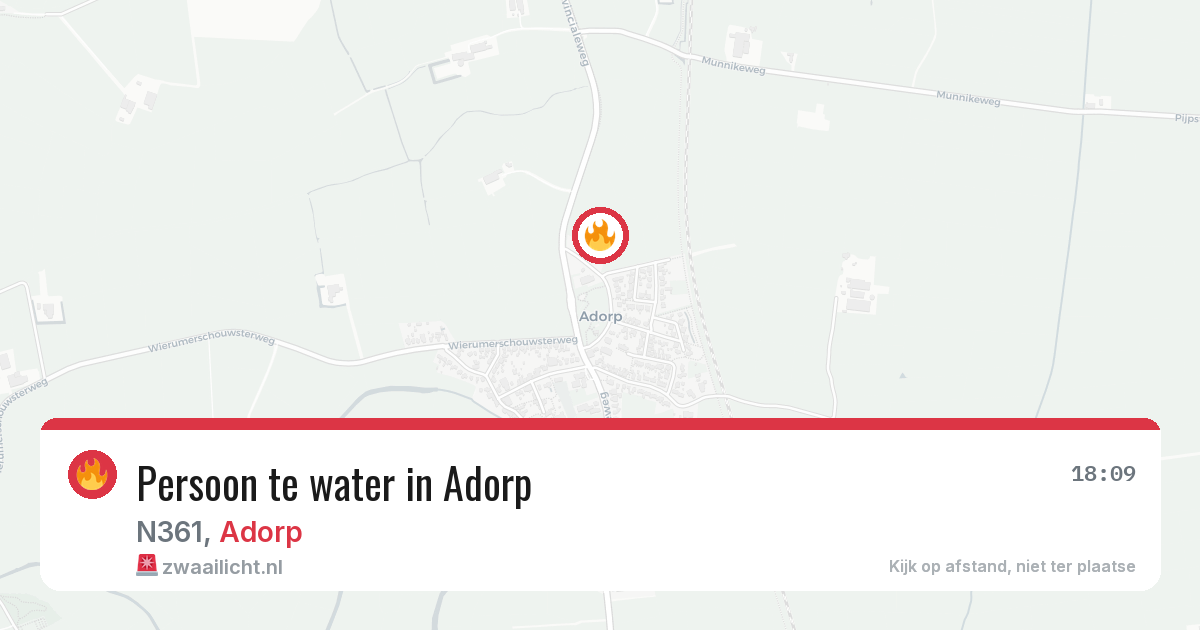 Persoon te water in Adorp — 29 mei 2026