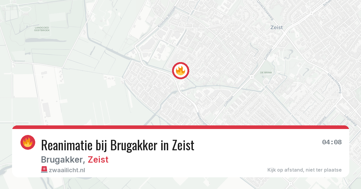 Reanimatie bij Brugakker in Zeist — 4 jun 2026