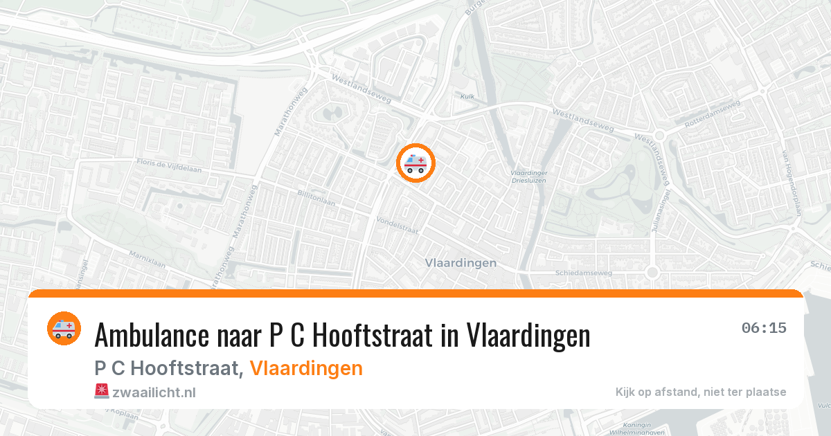 Ambulance naar P C Hooftstraat in Vlaardingen — 24 mei 2026
