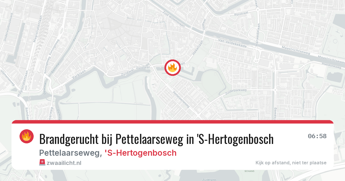 Brandgerucht bij Pettelaarseweg in 'S-Hertogenbosch — 17 jul 2026