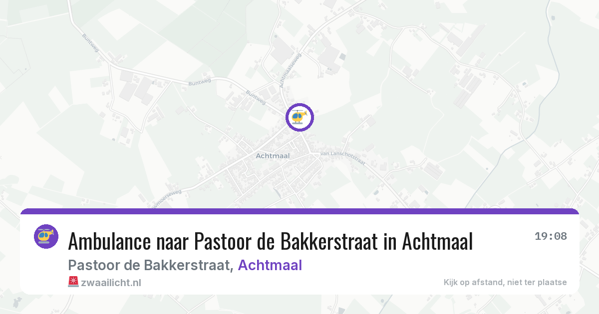Ambulance naar Pastoor de Bakkerstraat in Achtmaal — 28 jun 2026